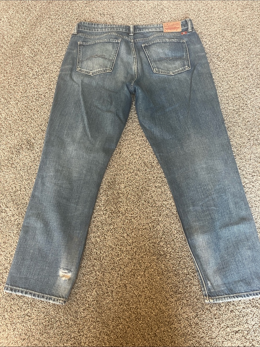 Lucky Brand Women’s Sienna Slim Boyfriend Distressed Blue Jeans - Picture 6 of 7